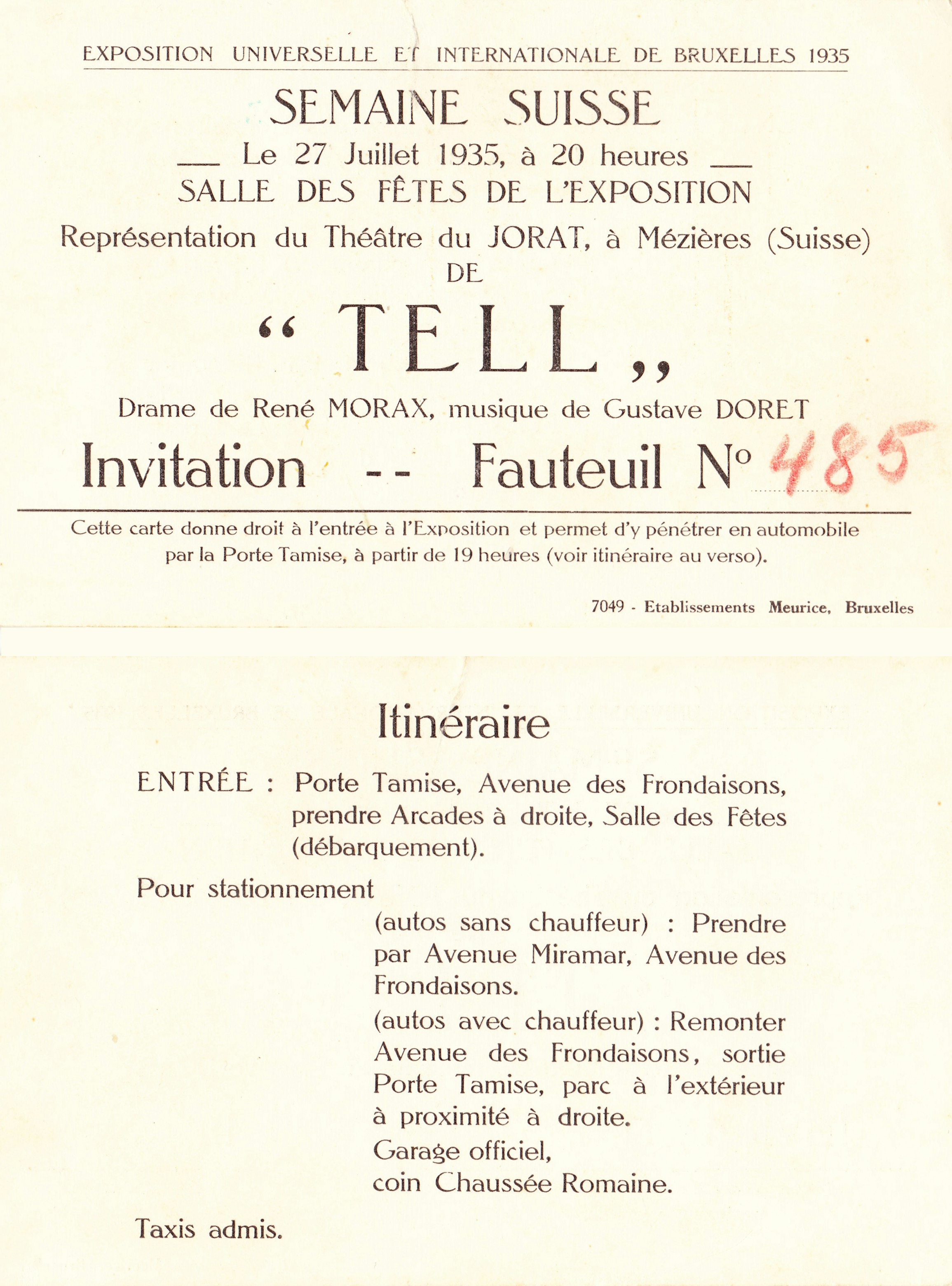 Invitation Spectacle Tell Notrehistoire Ch Invitation Spectacle Tell Notrehistoire Ch